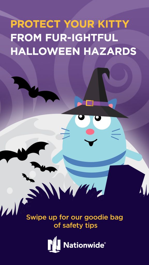 Protect your kitty meowlloween ghost